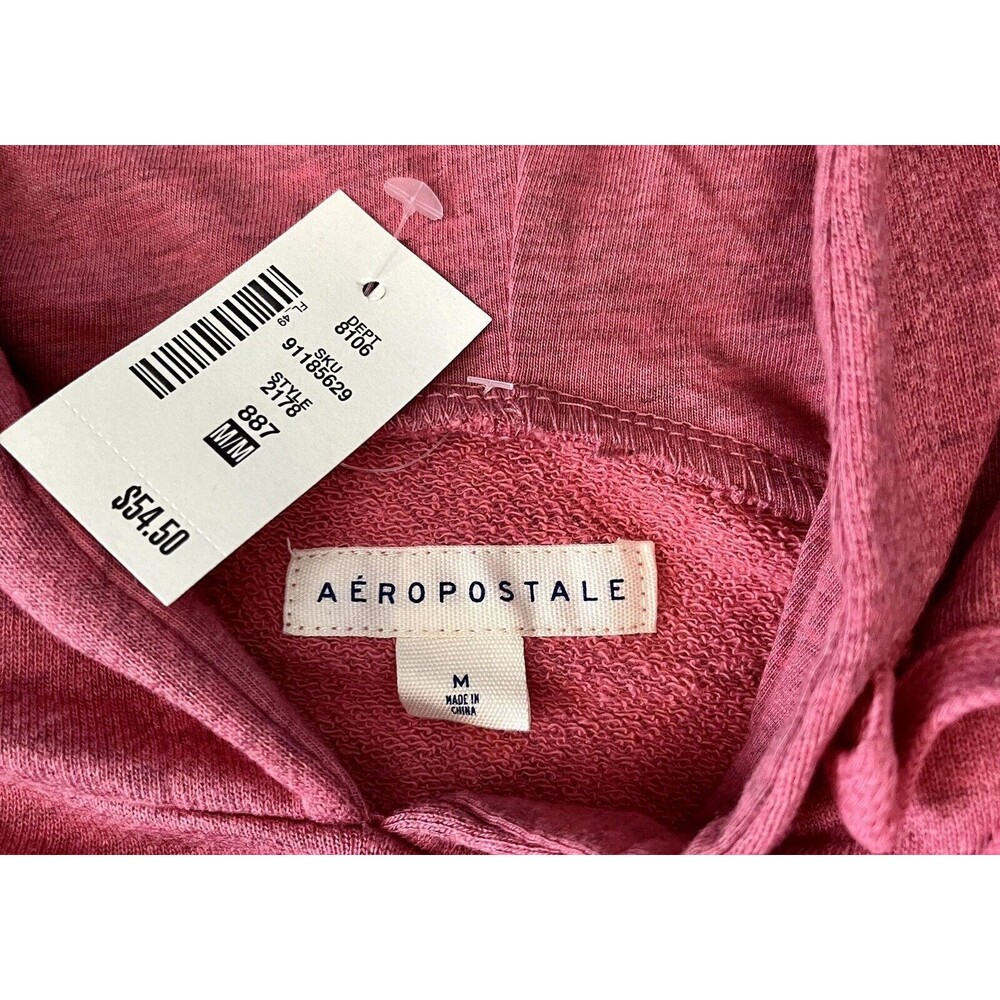 Aeropostale Womens Hoodie Pink Flowers Long Sleeve Size M NWT - Picture 3 of 6